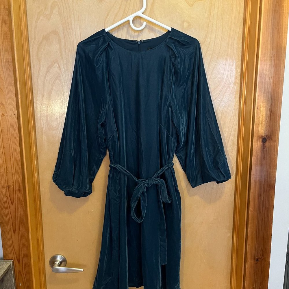 Ann Taylor Velvet Belted Shift Dress (sz M)